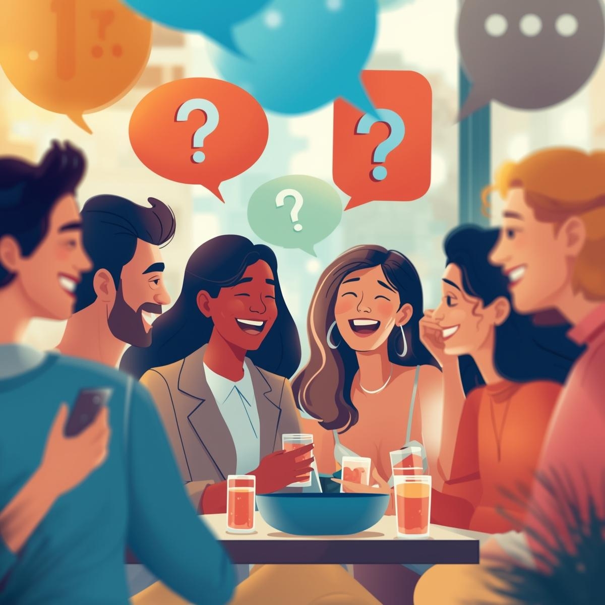 Friends bonding over how well do you know me questions.